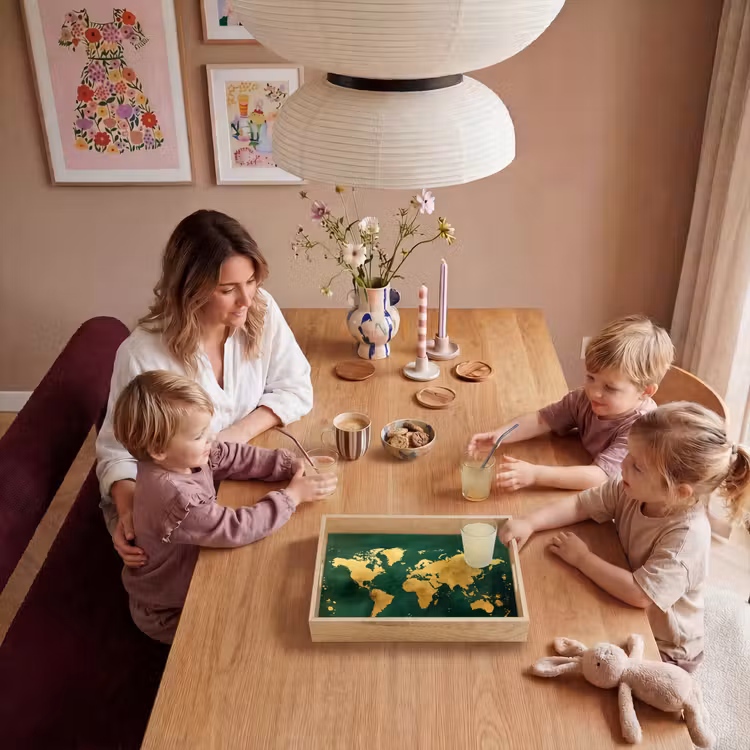 Dienblad - Wereldkaart - Groen - Goud — 7