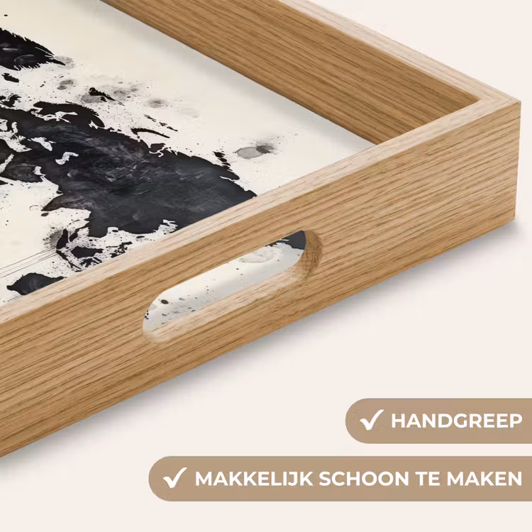 Dienblad - Wereldkaart - Zwart - Inkt — 5