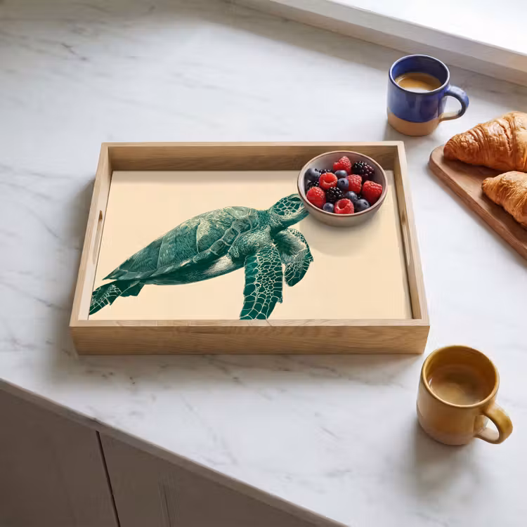 Dienblad - Schildpad - Sierlijk - Groen - Schild — 4