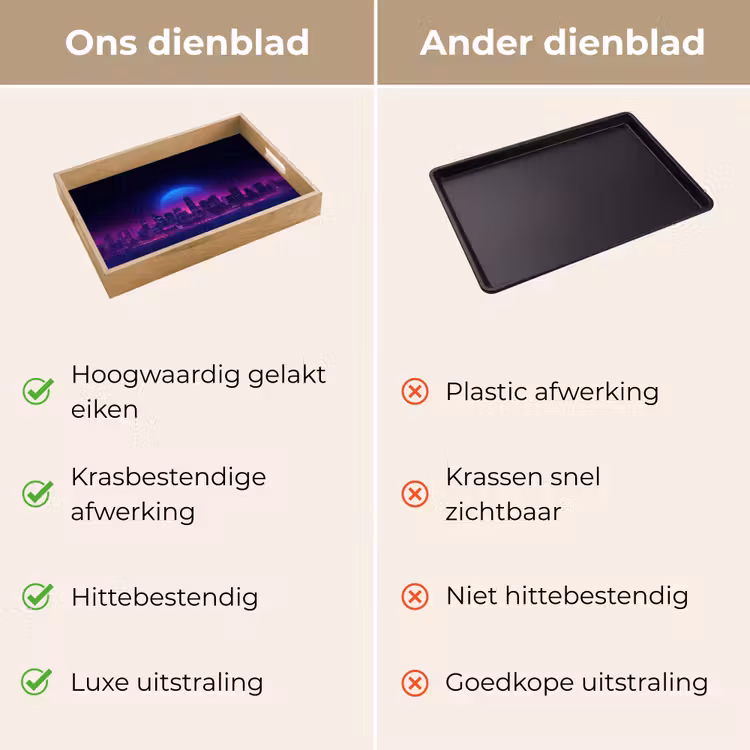Dienblad - Skyline - Zon - Neon - Rasterpatroon — 3