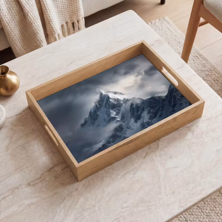 Dienblad - Sneeuw - Berg - Wolken — 2