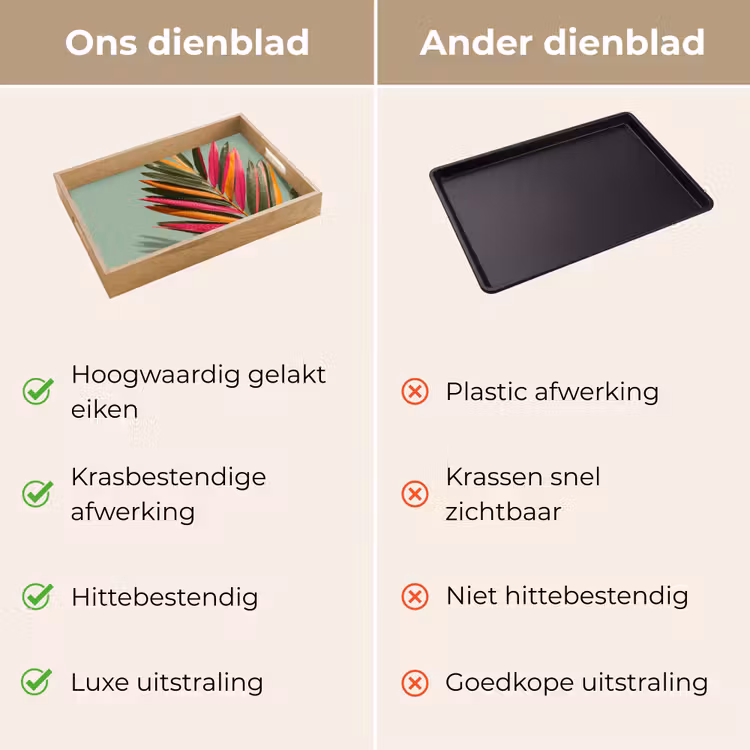 Dienblad - Tak - Bladeren - Kleurrijk - Schaduw — 3