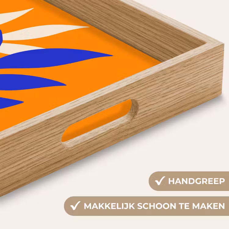 Dienblad - Takken - Bladeren - Minimalistisch - Blauw — 5