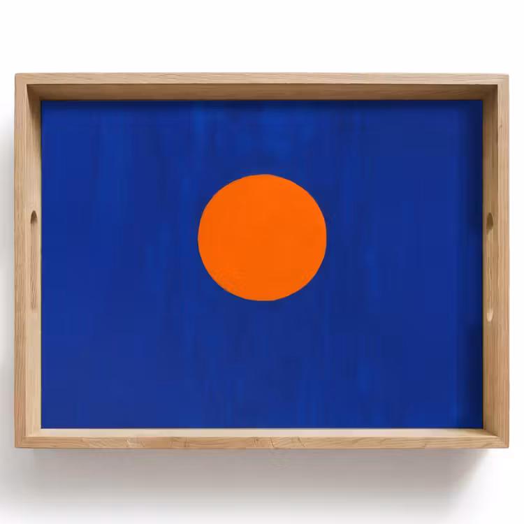 Dienblad - Vorm - Rond - Minimalistisch - Blauw — 1