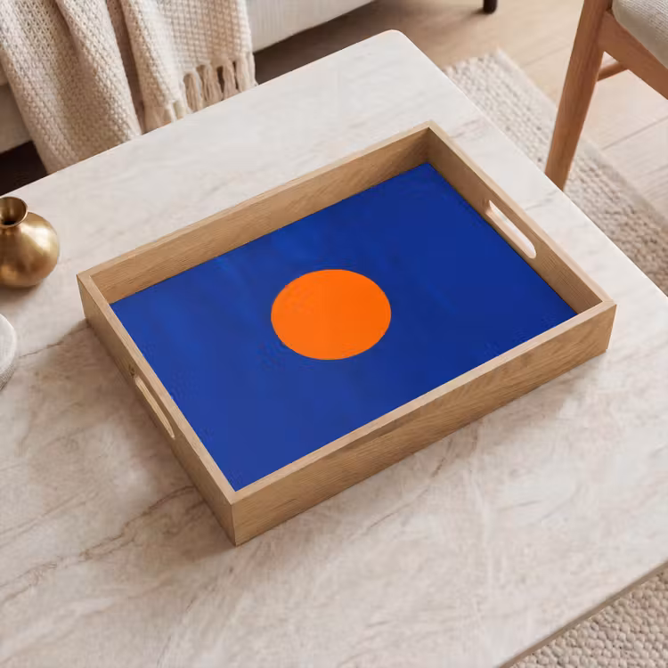 Dienblad - Vorm - Rond - Minimalistisch - Blauw — 2