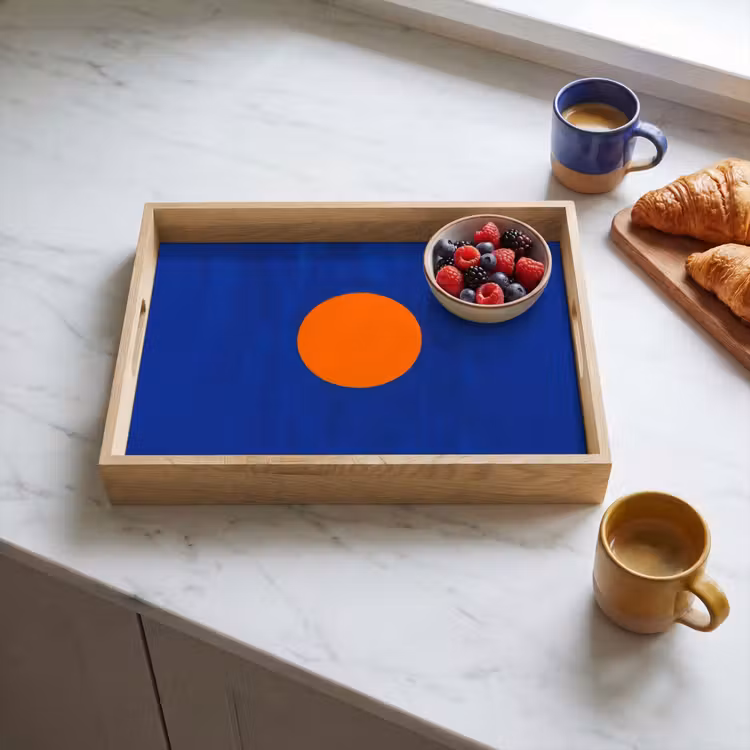 Dienblad - Vorm - Rond - Minimalistisch - Blauw — 4