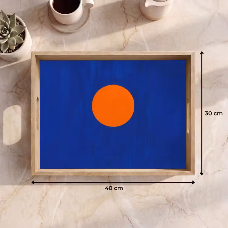 Dienblad - Vorm - Rond - Minimalistisch - Blauw — 9