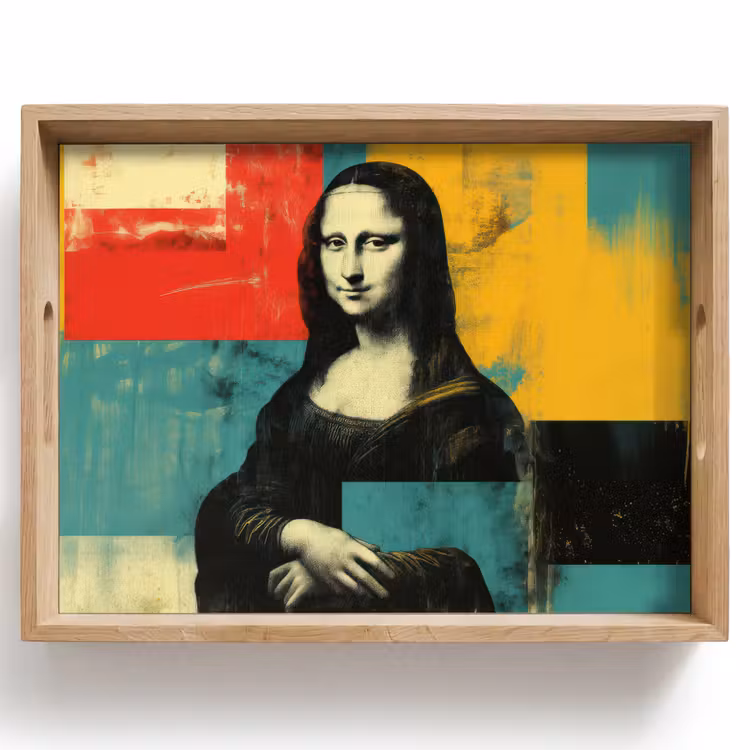 Dienblad - Vrouw - Kleurvlakken - Klassieke schilderkunst — 1