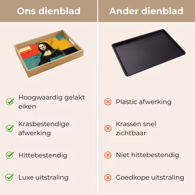 Dienblad - Vrouw - Kleurvlakken - Klassieke schilderkunst — 3