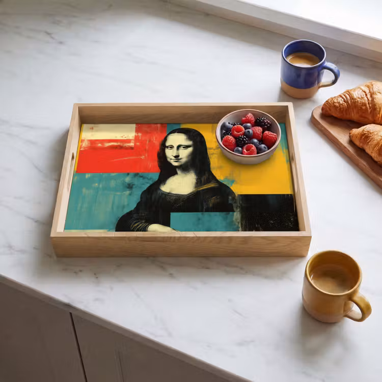 Dienblad - Vrouw - Kleurvlakken - Klassieke schilderkunst — 4