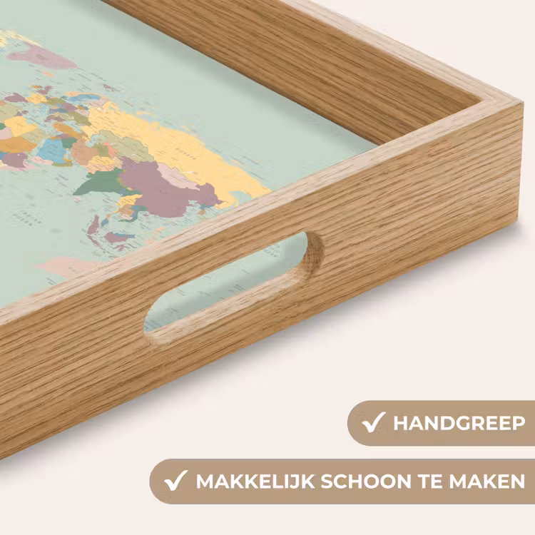 Dienblad - Wereldkaart - Realistisch - Kaart — 5