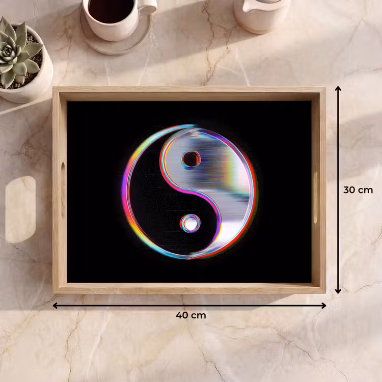 Dienblad - Yin-Yang - Cirkel - Regenboog — 9