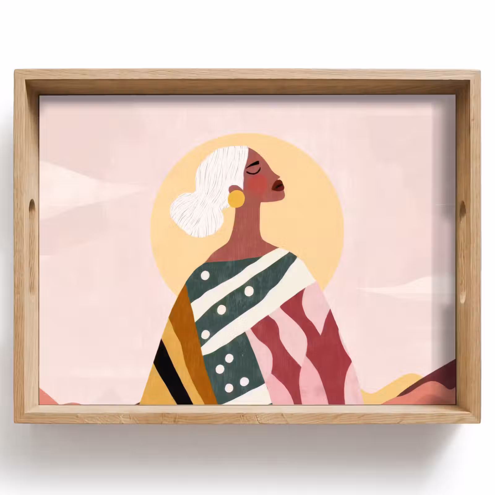 Dienblad - Vrouw - Zon - Kleurrijk — 1