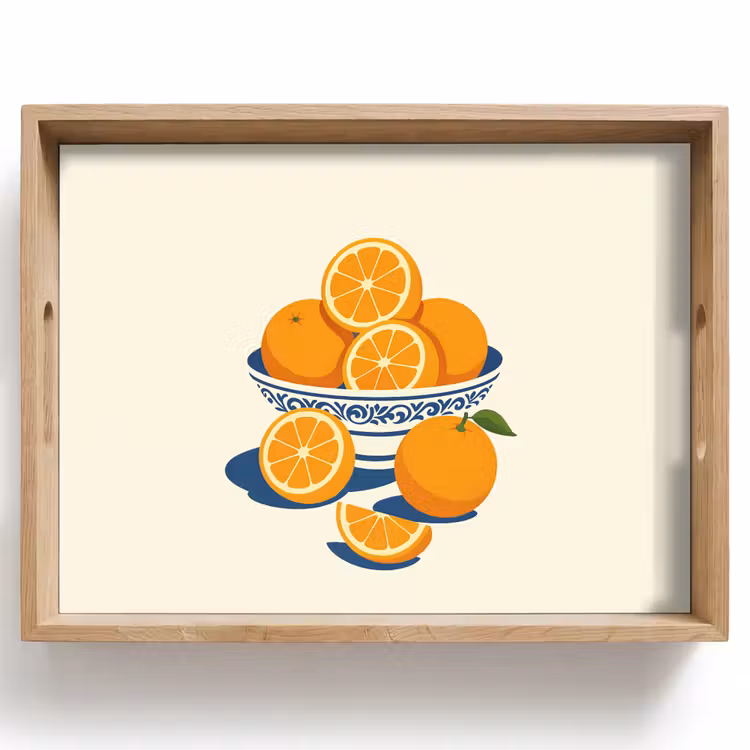 Dienblad - Schaal - Minimalistisch - Oranje - Sinaasappels — 1
