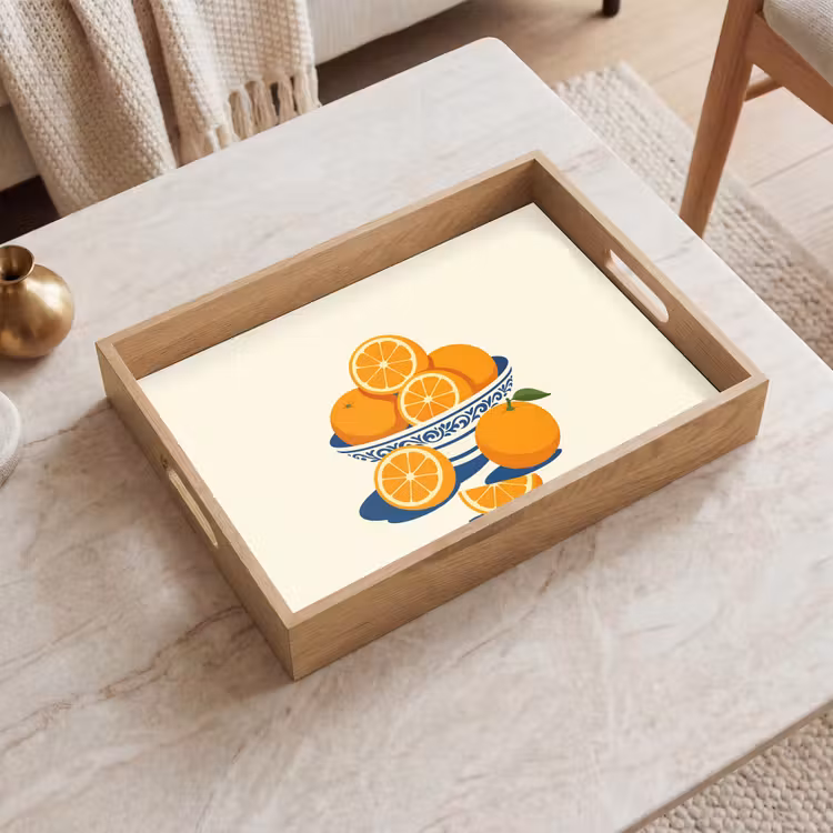Dienblad - Schaal - Minimalistisch - Oranje - Sinaasappels — 2