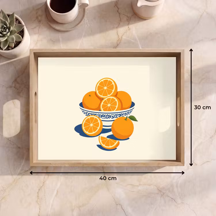 Dienblad - Schaal - Minimalistisch - Oranje - Sinaasappels — 9