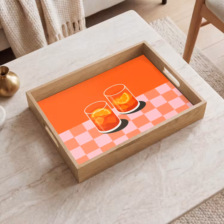Dienblad - Sinaasappel - Glazen - Oranje — 2