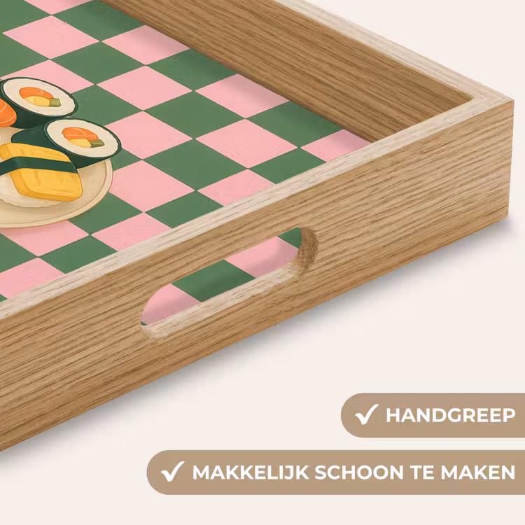 Dienblad - Sushi - Bord - Geblokt - Groen — 5