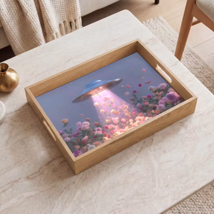 Dienblad - Ufo - Rozen - Pastelkleuren — 2