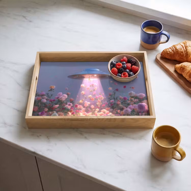 Dienblad - Ufo - Rozen - Pastelkleuren — 4