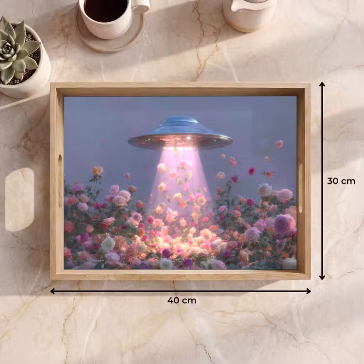 Dienblad - Ufo - Rozen - Pastelkleuren — 9
