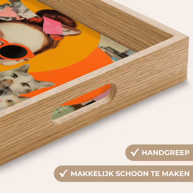 Dienblad - Vrouw - Bril - Strik - Retro — 5