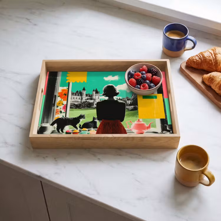 Dienblad - Vrouw - Keuken - Katten - Doorkijk — 4