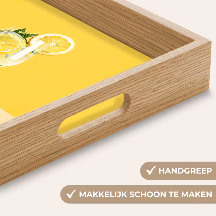 Dienblad - Wijnglas - Citroen - Geel - Minimalistisch — 5