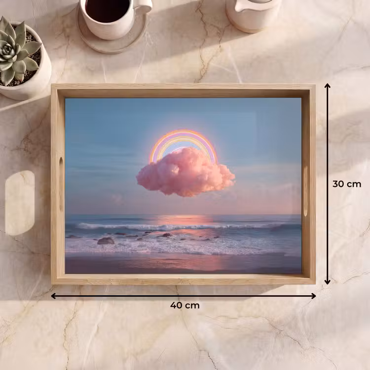 Dienblad - Wolk - Regenboog - Zee — 9