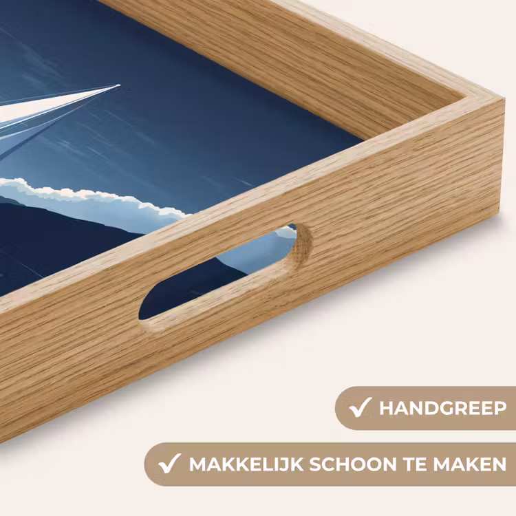 Dienblad - Zeilboot - Donkere bergen - Stilte — 5