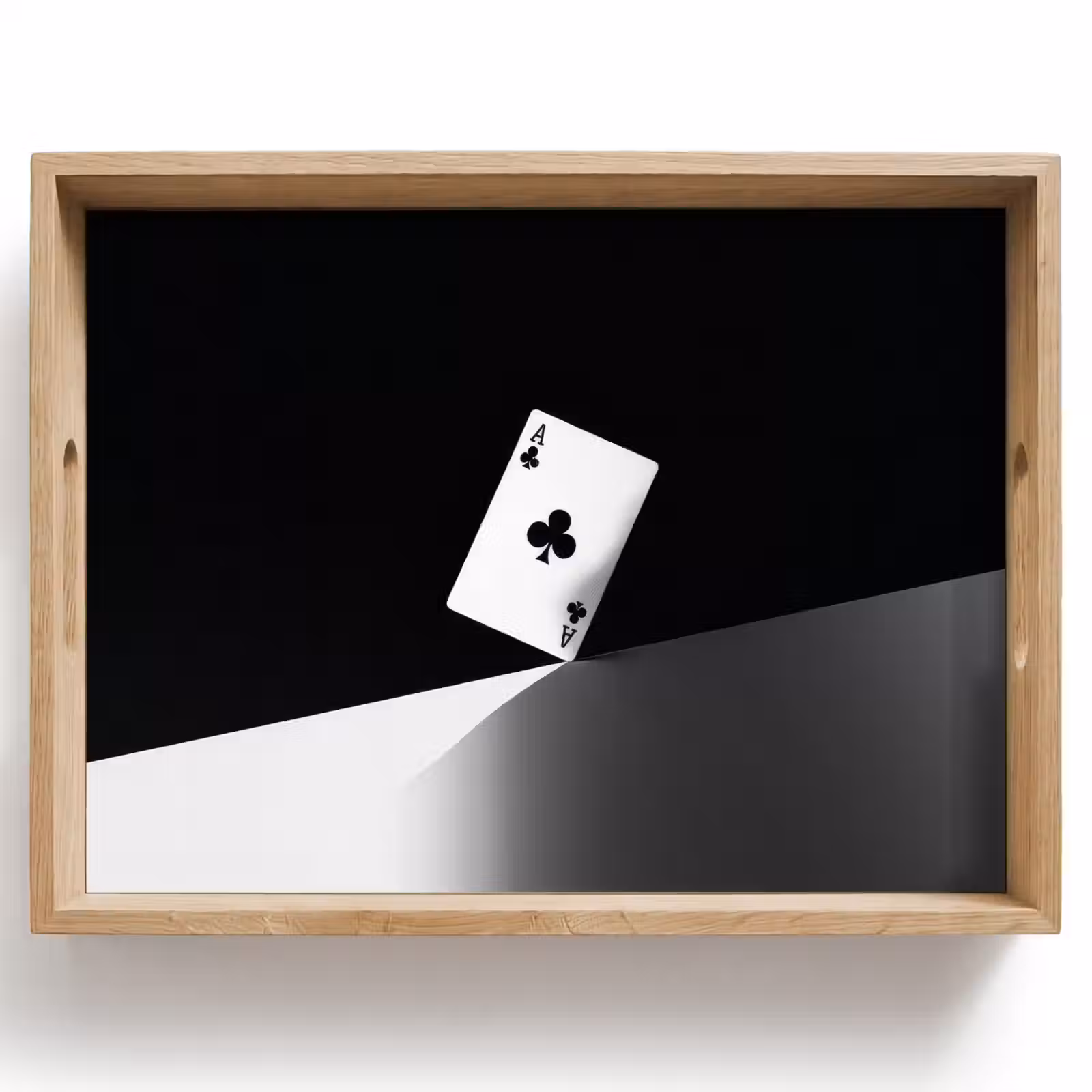 Dienblad - Speelkaart - Klaver - Abstract - Zwart — 1