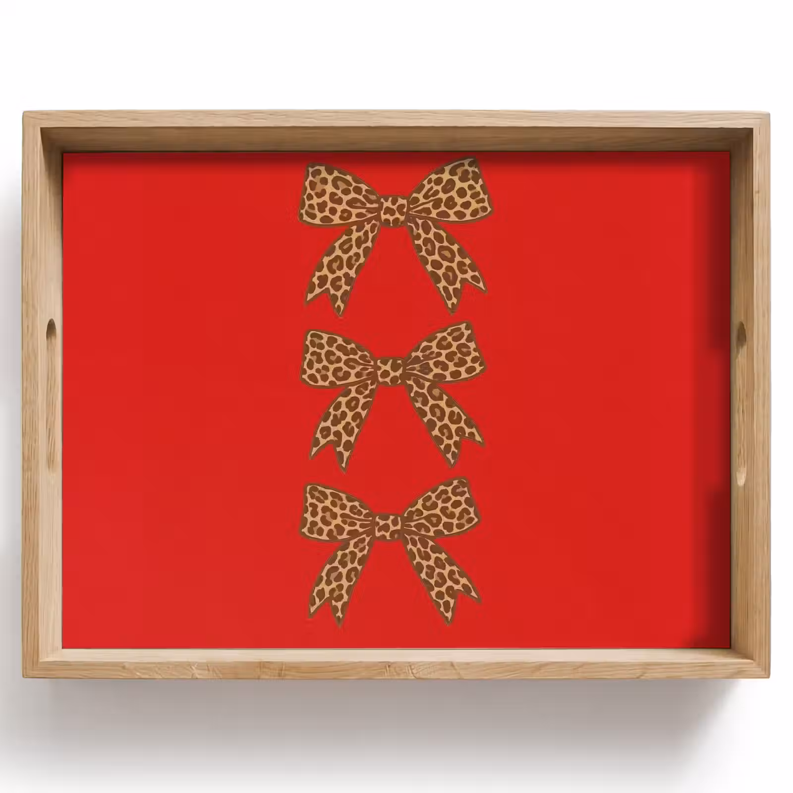Dienblad - Strikken - Panterprint - Rood — 1