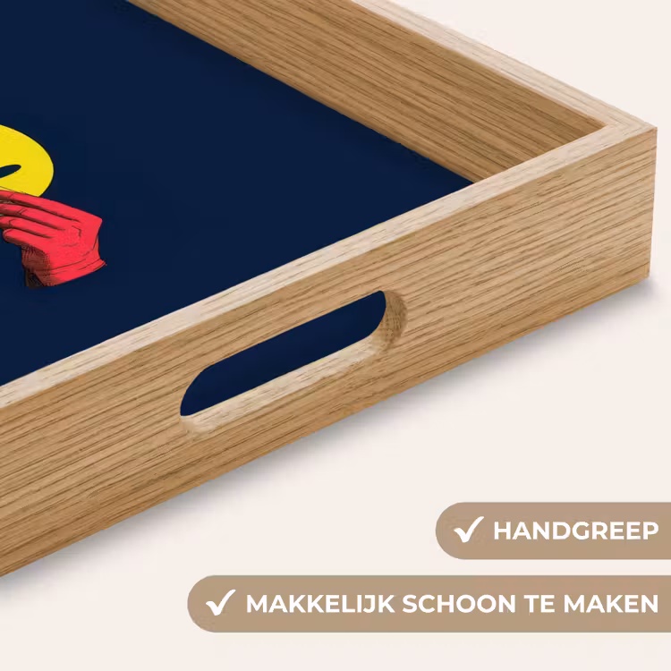 Dienblad - Smiley - Geel - Handen - Minimalistisch — 5