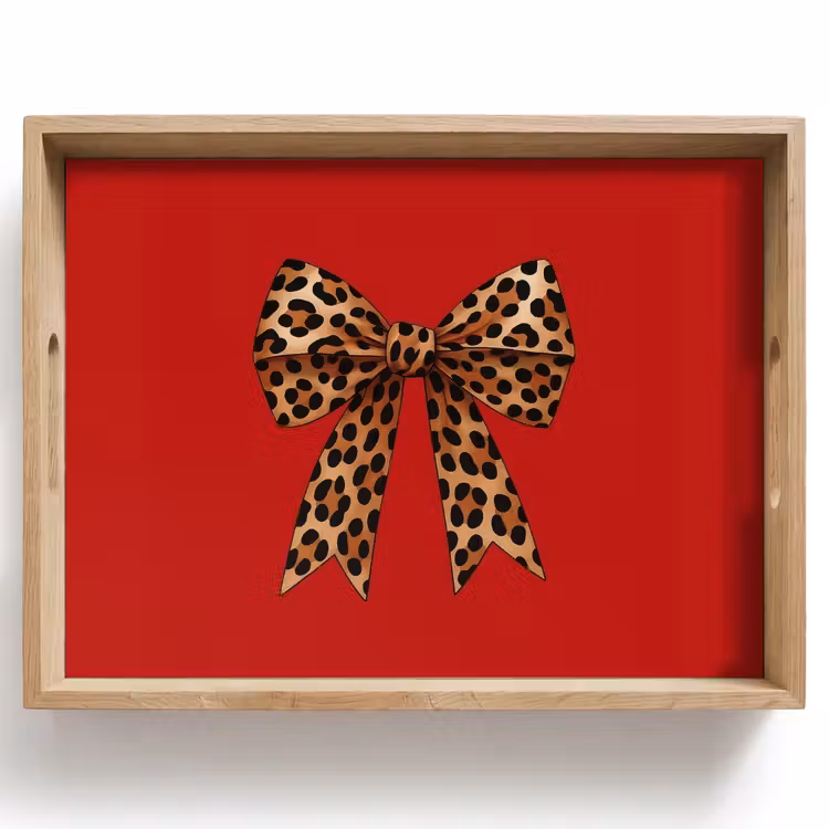 Dienblad - Strik - Sierlijk - Panter - Rood — 1