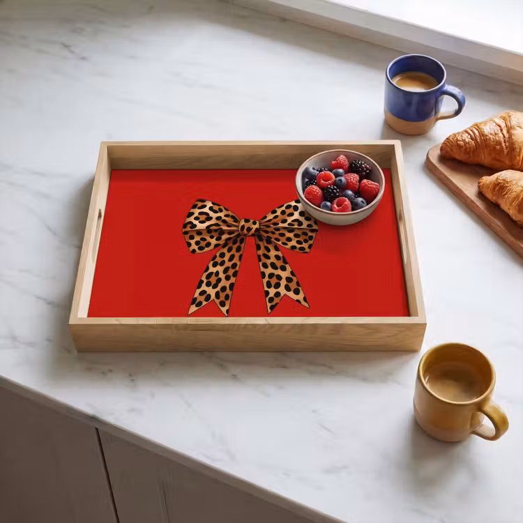 Dienblad - Strik - Sierlijk - Panter - Rood — 4