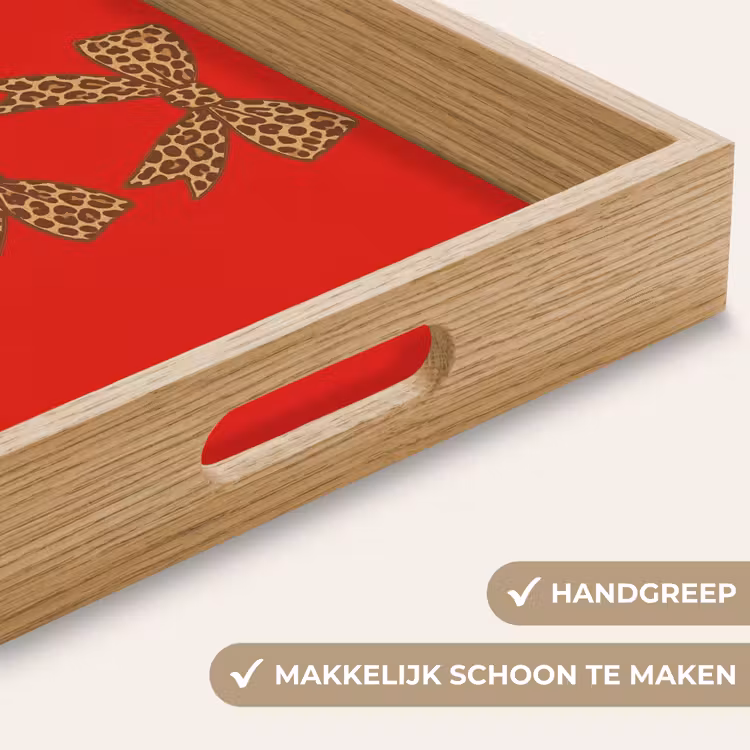 Dienblad - Strikken - Panterprint - Rood — 5
