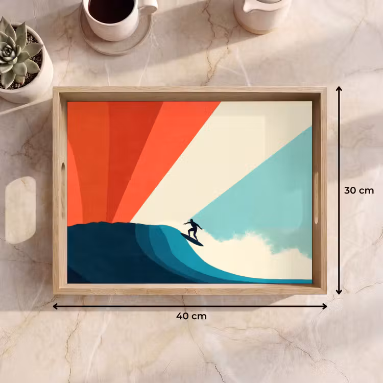 Dienblad - Surfer - Abstract - Golven - Zonnestralen — 9