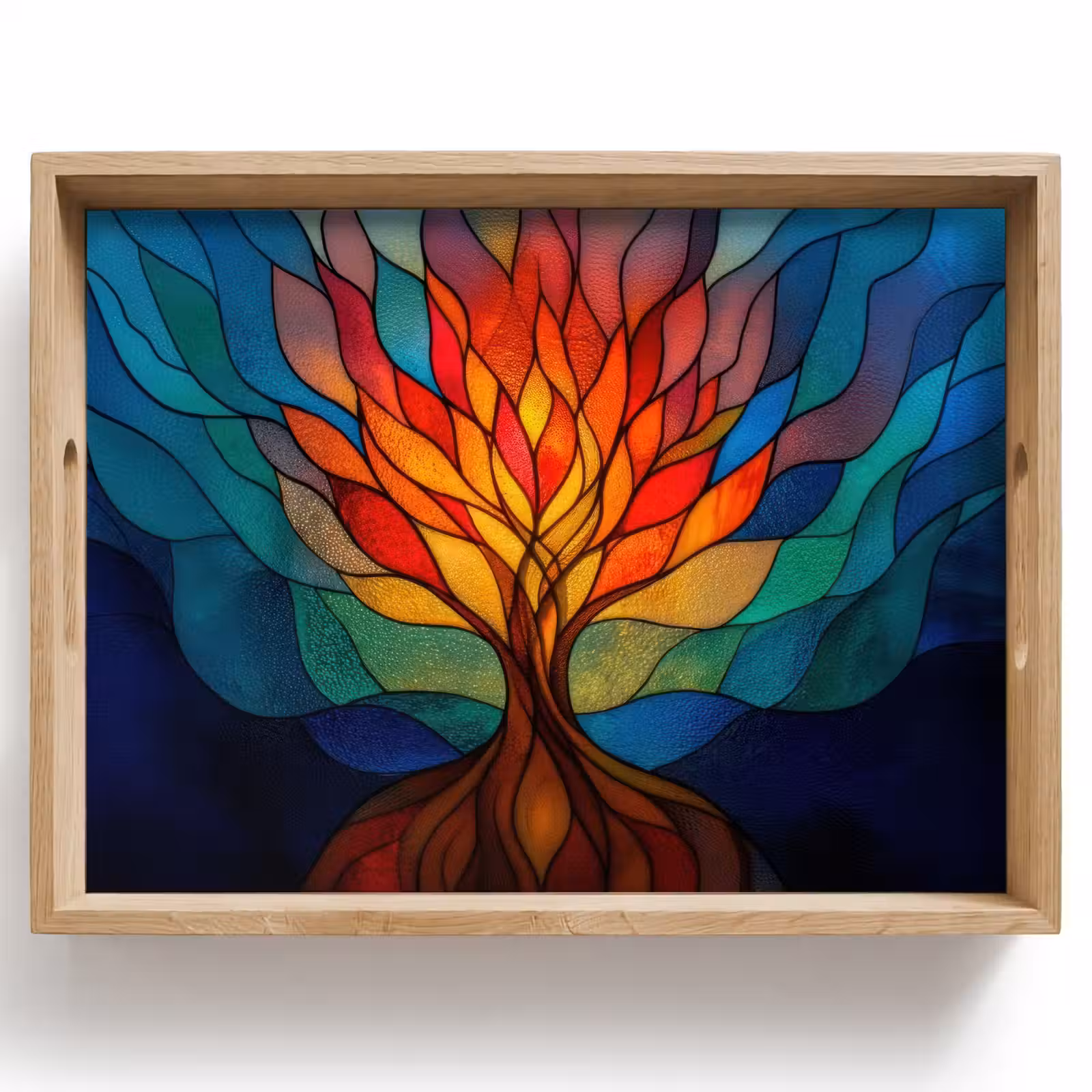Dienblad - Sierglas - Boom - Rood - Vlakken — 1