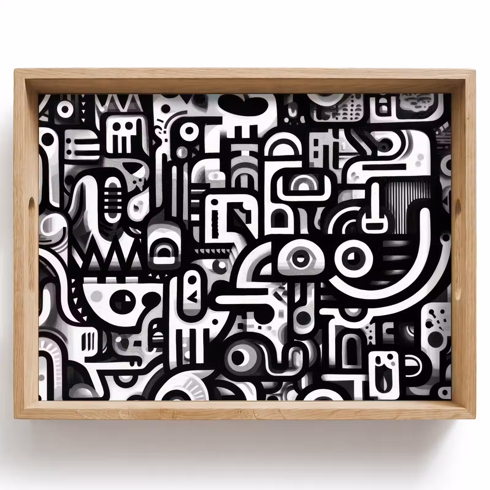 Dienblad - Symbolen - Abstract - Grafisch - Zwart — 1