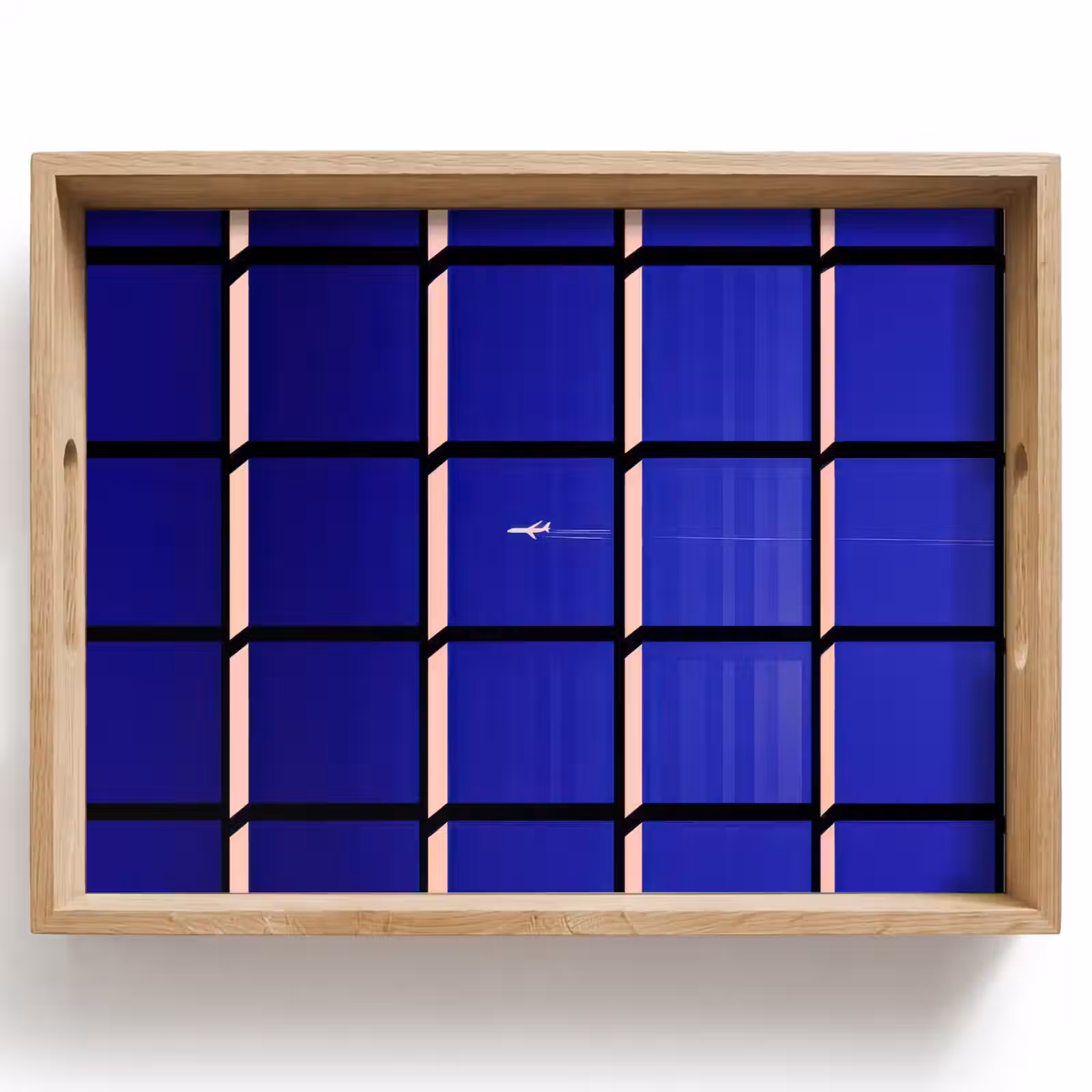 Dienblad - Vliegtuig - Ruiten - Blauw - Rechthoekig — 1