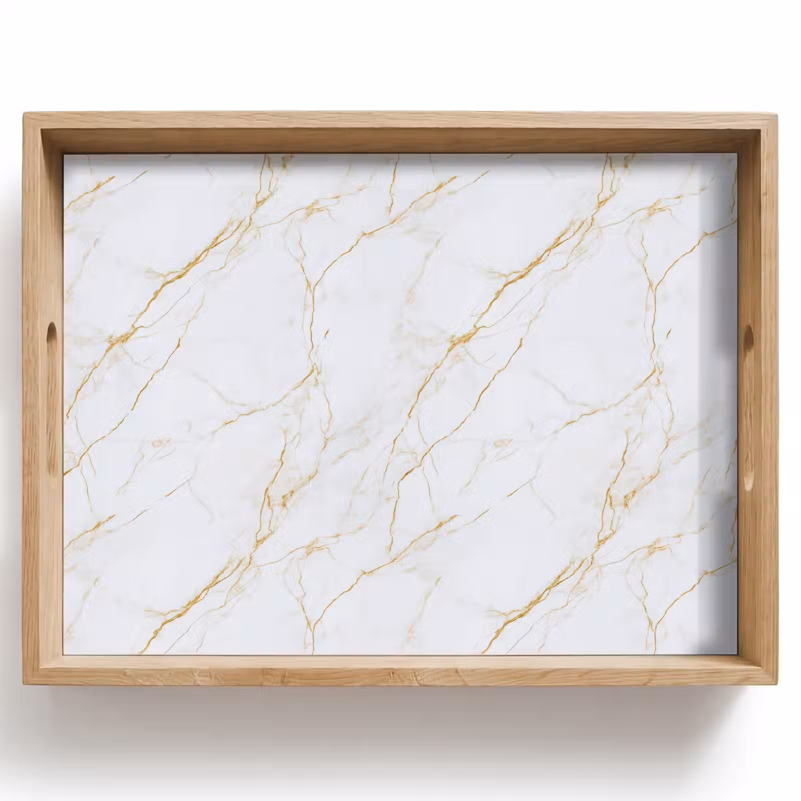 Dienblad - Wit - Marmer - Goud - Luxueus — 1