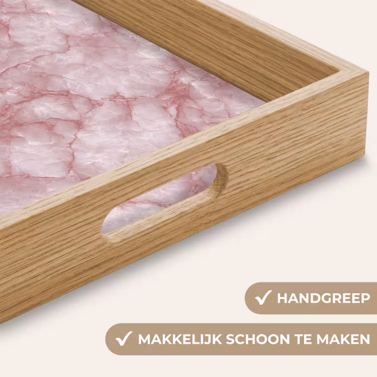 Dienblad - Roze - Kwartsmarmer - Aders — 5