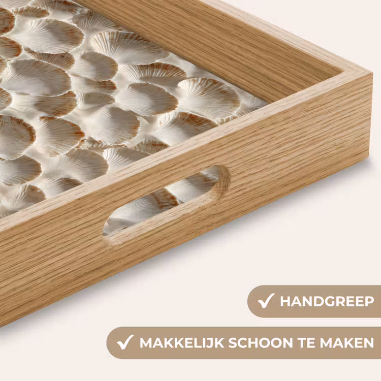 Dienblad - Schelpen - Waaiervorm - Wit — 5