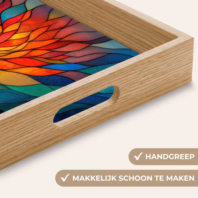 Dienblad - Sierglas - Boom - Rood - Vlakken — 5