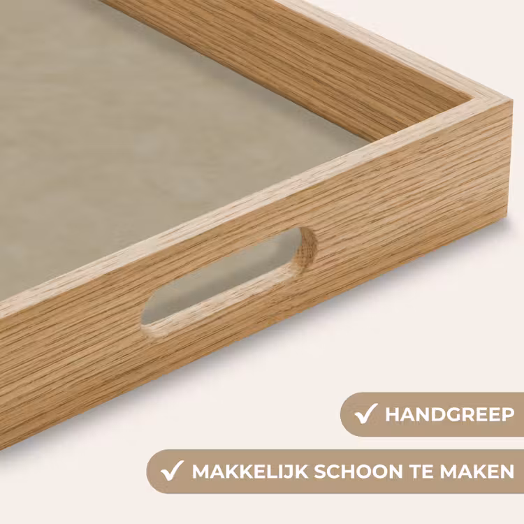 Dienblad - Taupekleur - Gewolkt textuur - Natuurlijk — 5