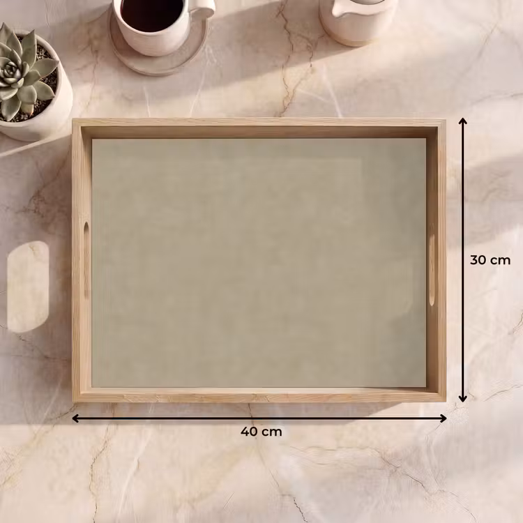 Dienblad - Taupekleur - Gewolkt textuur - Natuurlijk — 9