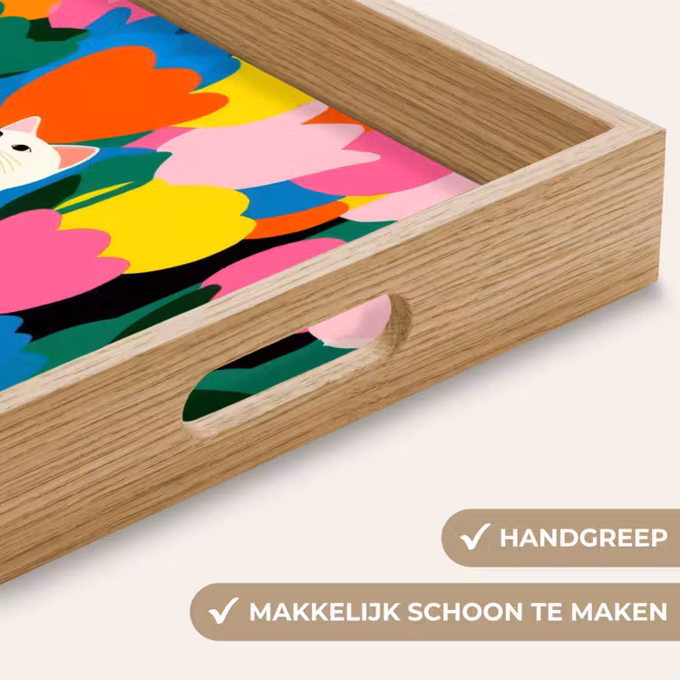 Dienblad - Tulpen - Kat - Kleurrijk — 5