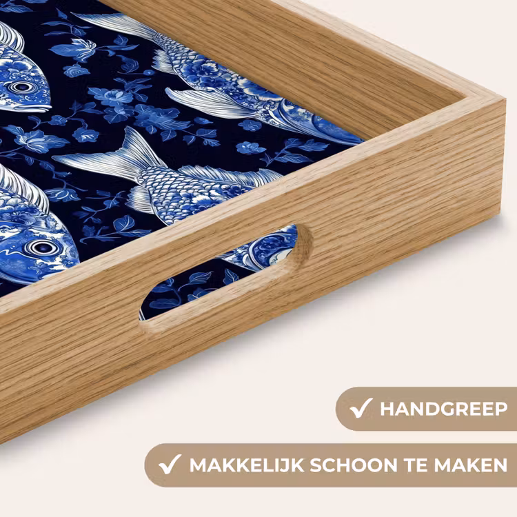 Dienblad - Vissen - Bloemen - Blauw — 5