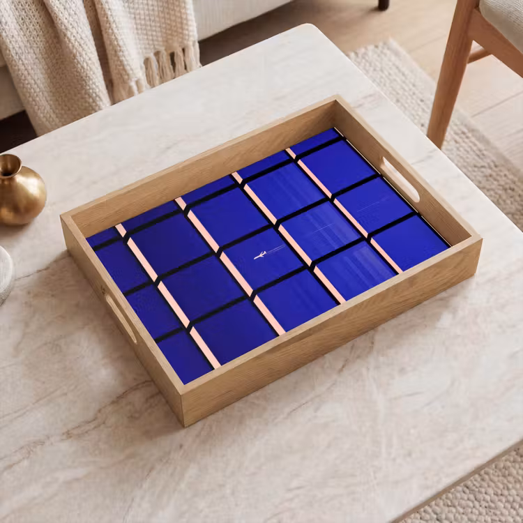 Dienblad - Vliegtuig - Ruiten - Blauw - Rechthoekig — 2