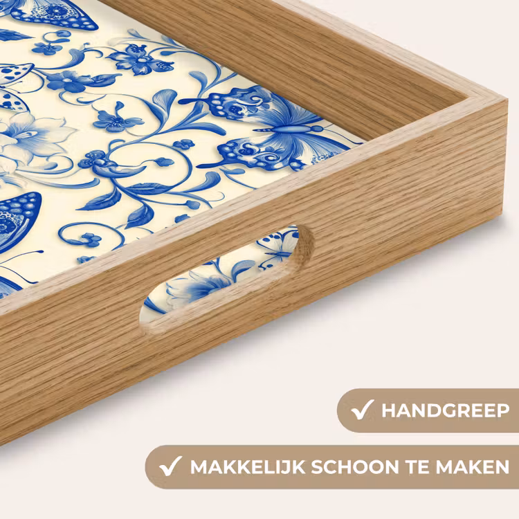 Dienblad - Vlinders - Bloemen - Blauw - Botanisch — 5